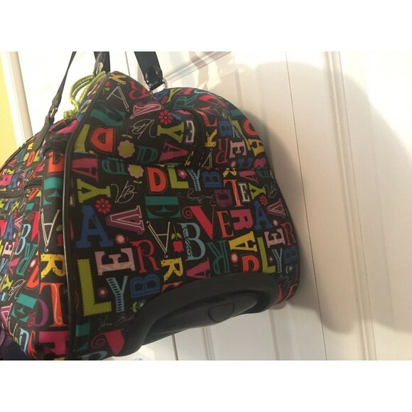 Vera Bradley Rolling From A To Vera Duffel Carry On Travel Luggage‎ Suitcase - Picture 5 of 11